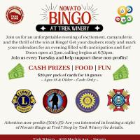 Novato Bingo at Trek Winery (Every Tuesday)