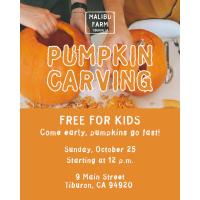 Pumpkin Carving at Malibu Farm Tiburon