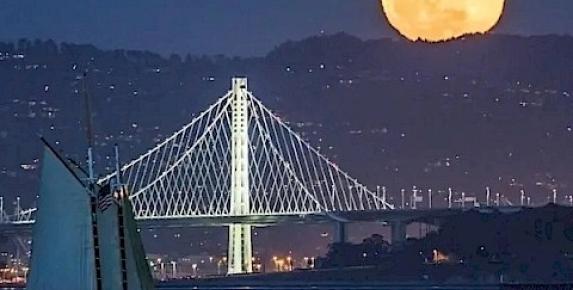 Full Moon Sail on Schooner Freda B