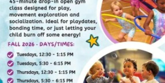 Tumbling Tots: Drop-In Gymnastics for Kids Ages 5 & Under